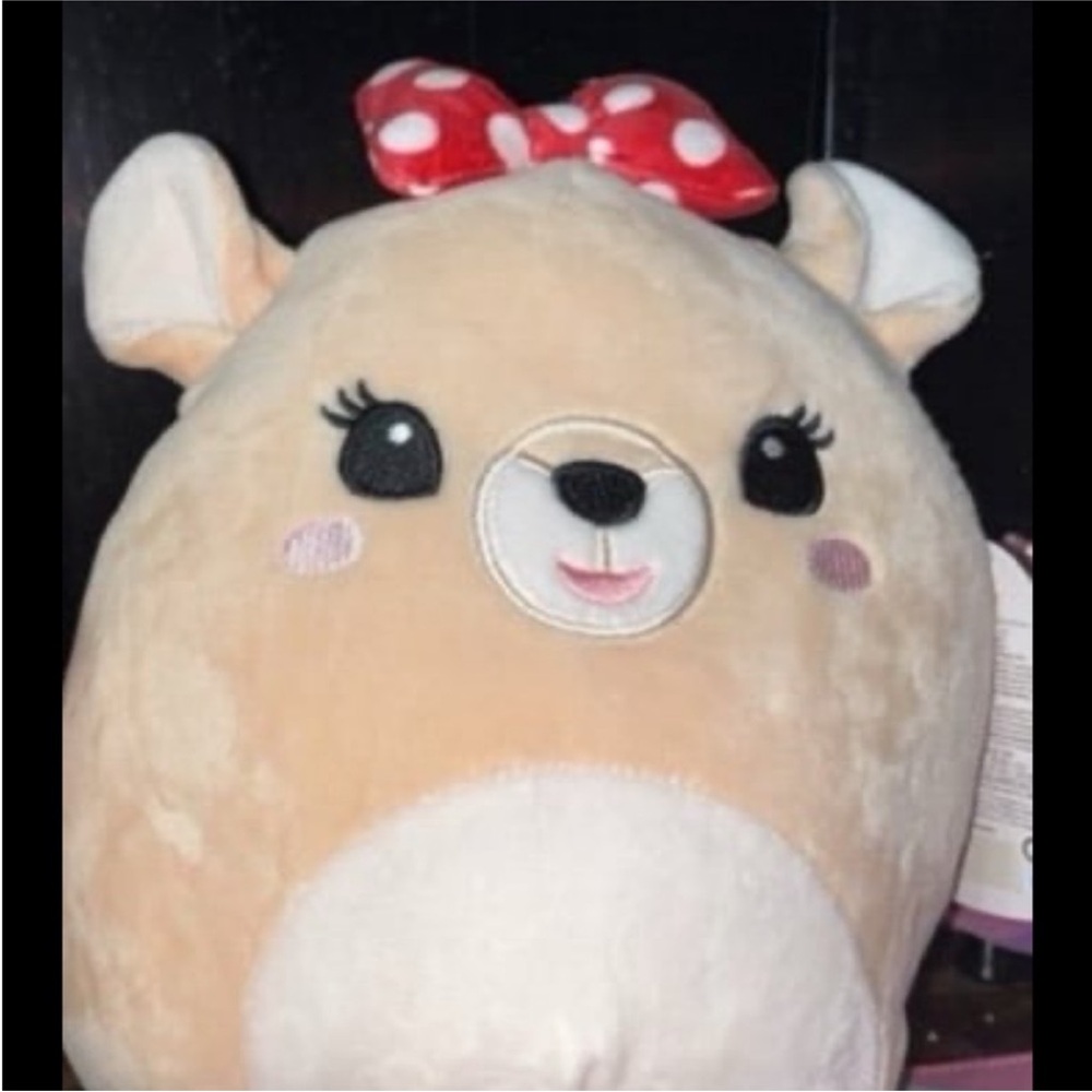Charming Christmas Squishmallow with Red Bow